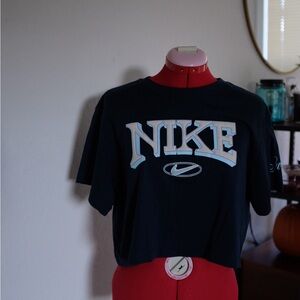 Nike Navy Blue Cropped Tee